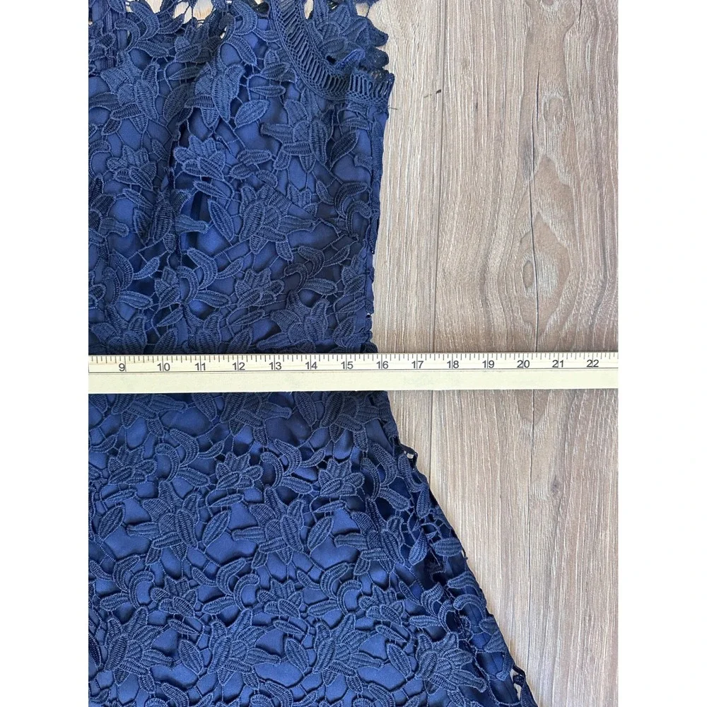 Eliza J Floral Lace High Low Cocktail Dress Sz 8 Polished Modern Romantic Chic